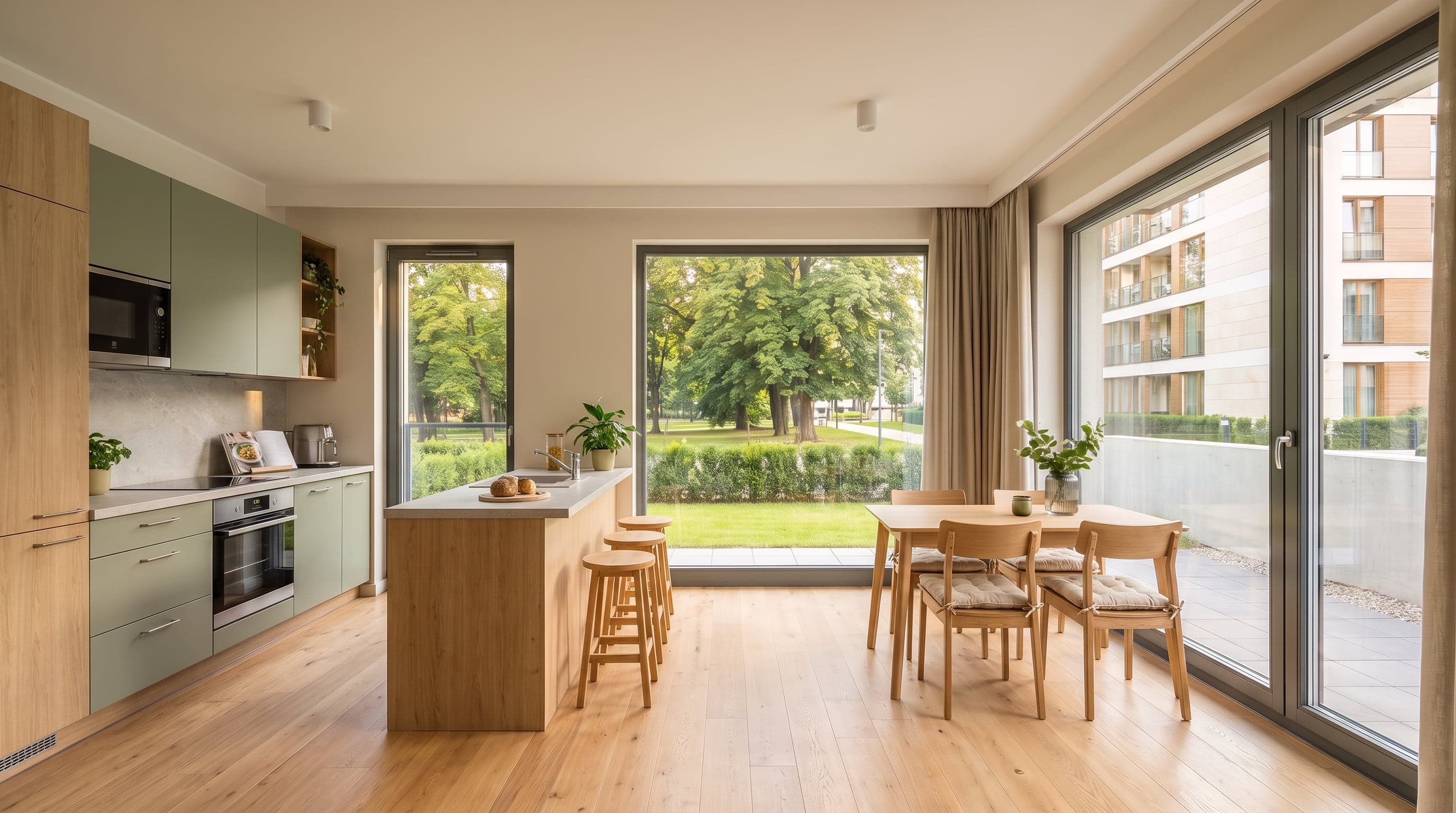 Kitchen in a 2-room home of the same layout in Building 1