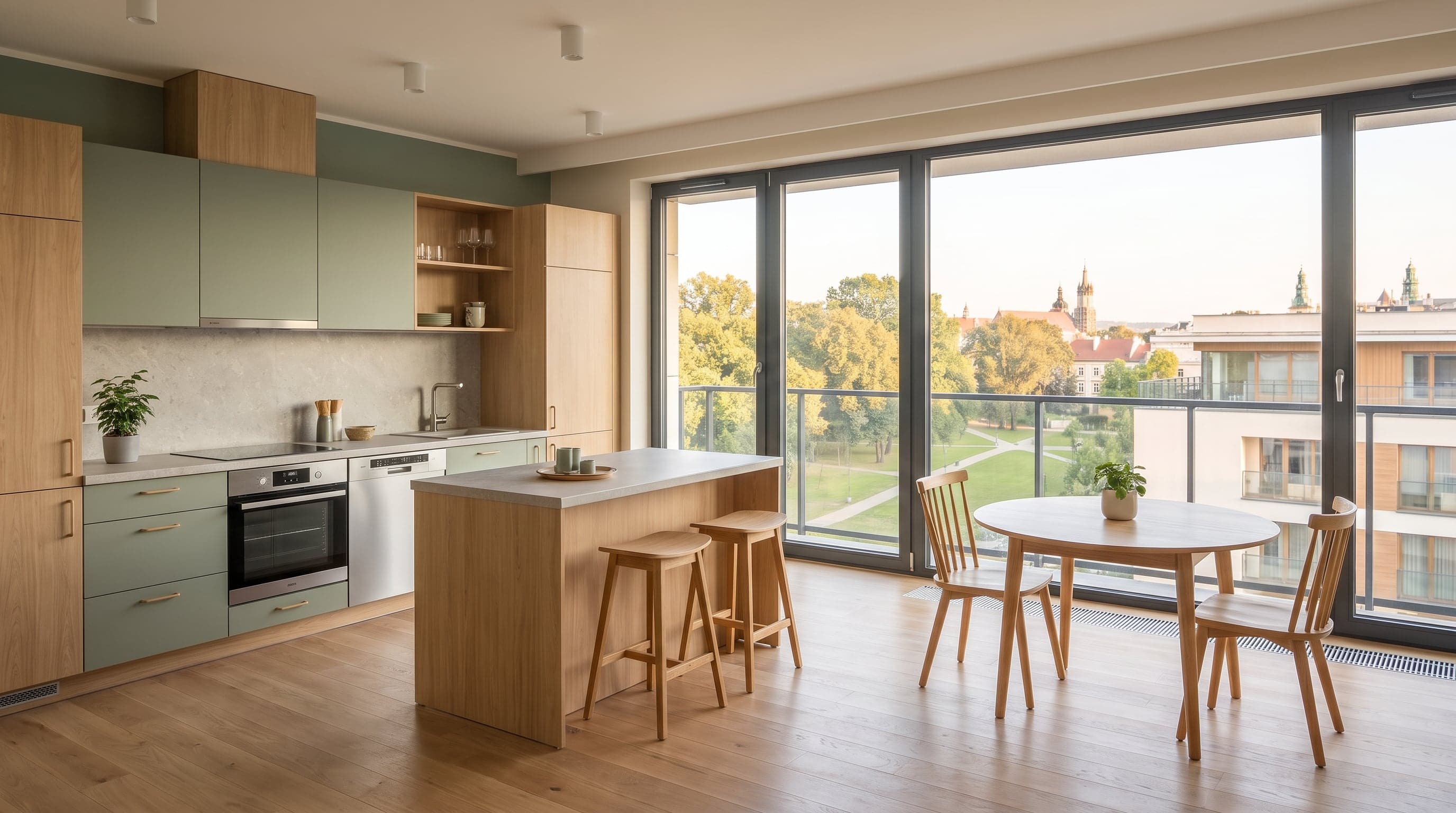 Kitchen of apartment A41 in Building 1