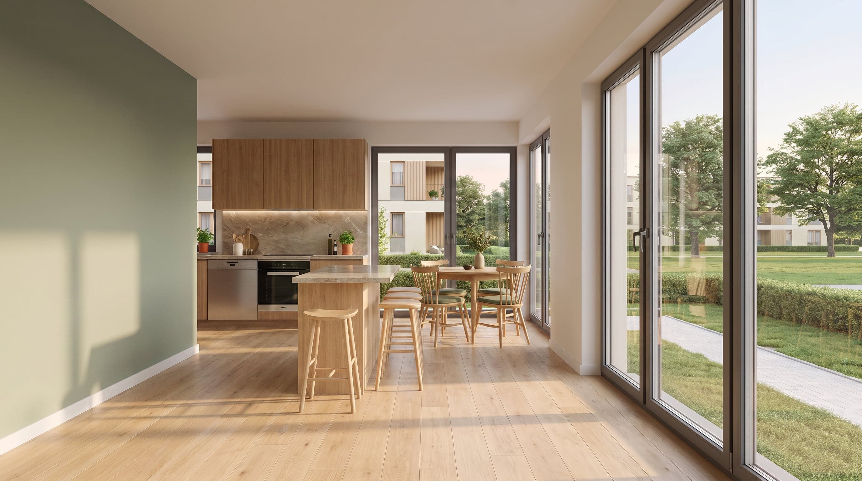 Kitchen in a 2-room home of the same layout in Building 1