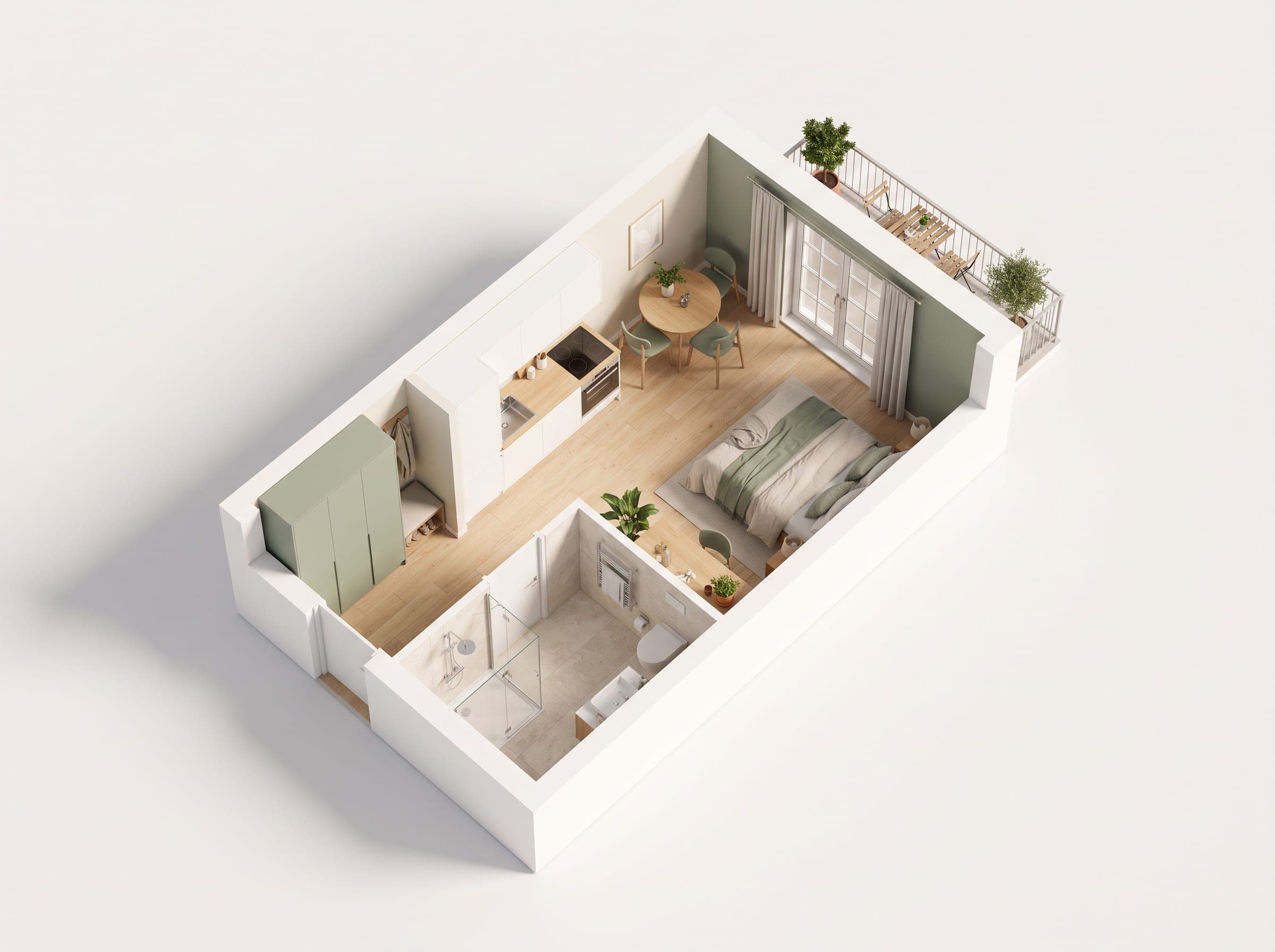 The main view of apartment A13