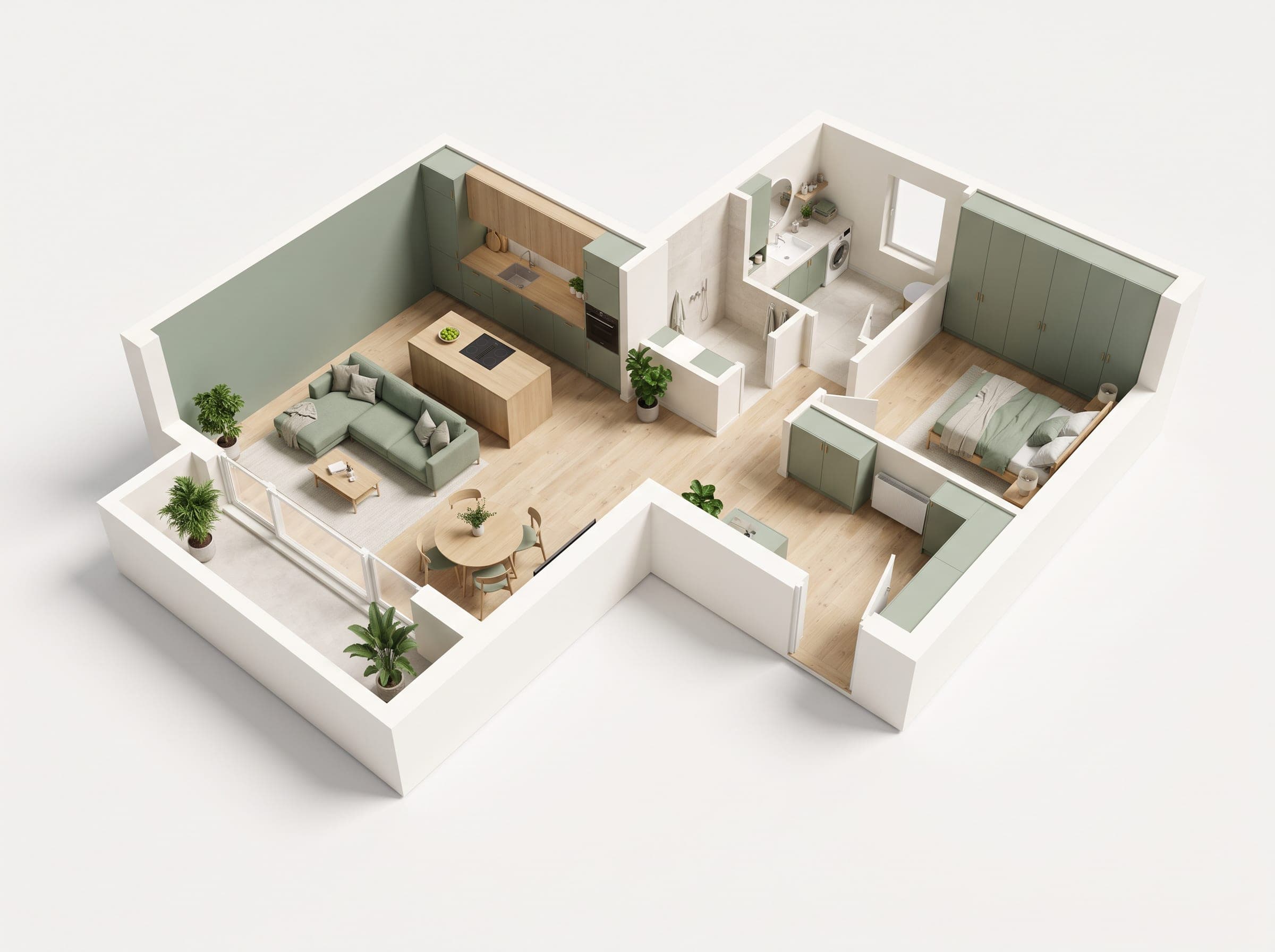 The main view of apartment A8