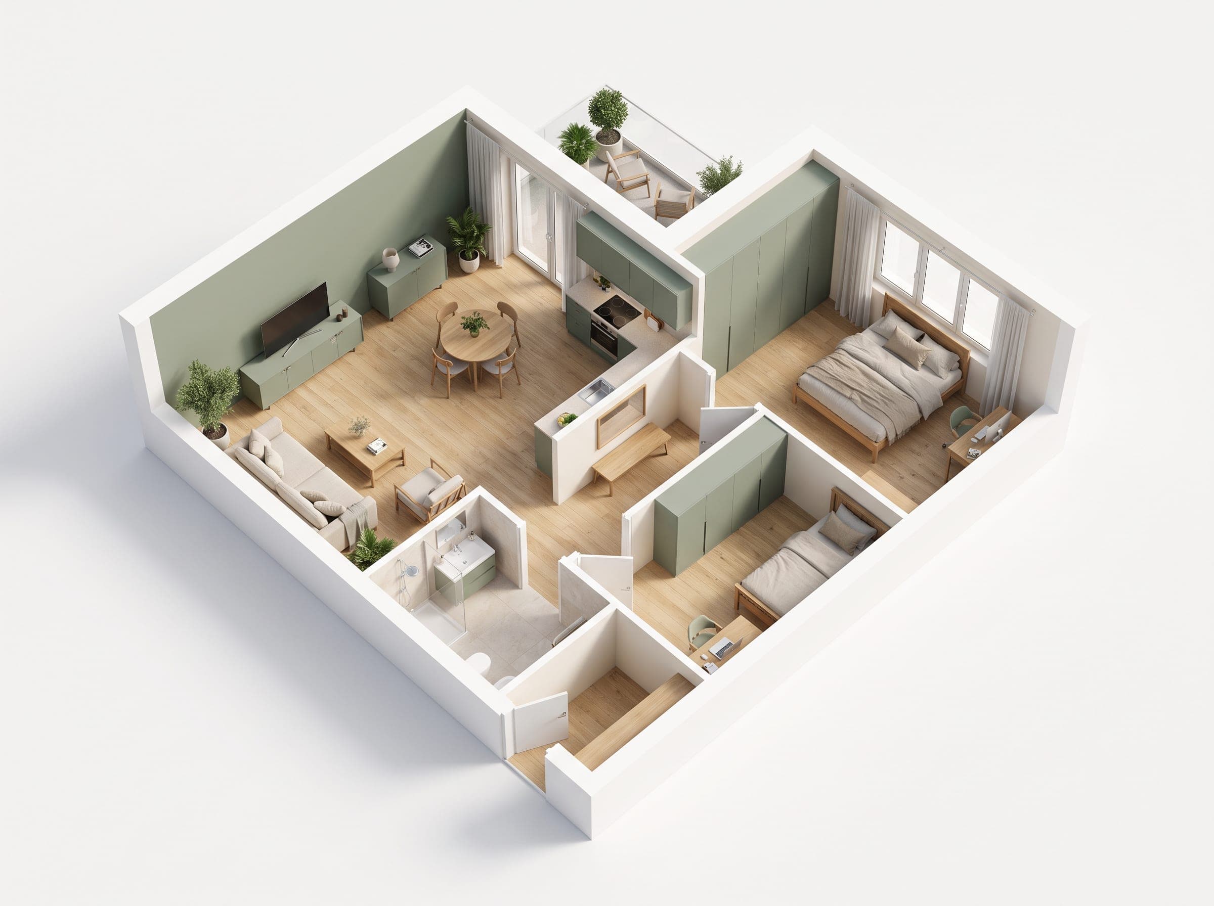 The main view of apartment A42