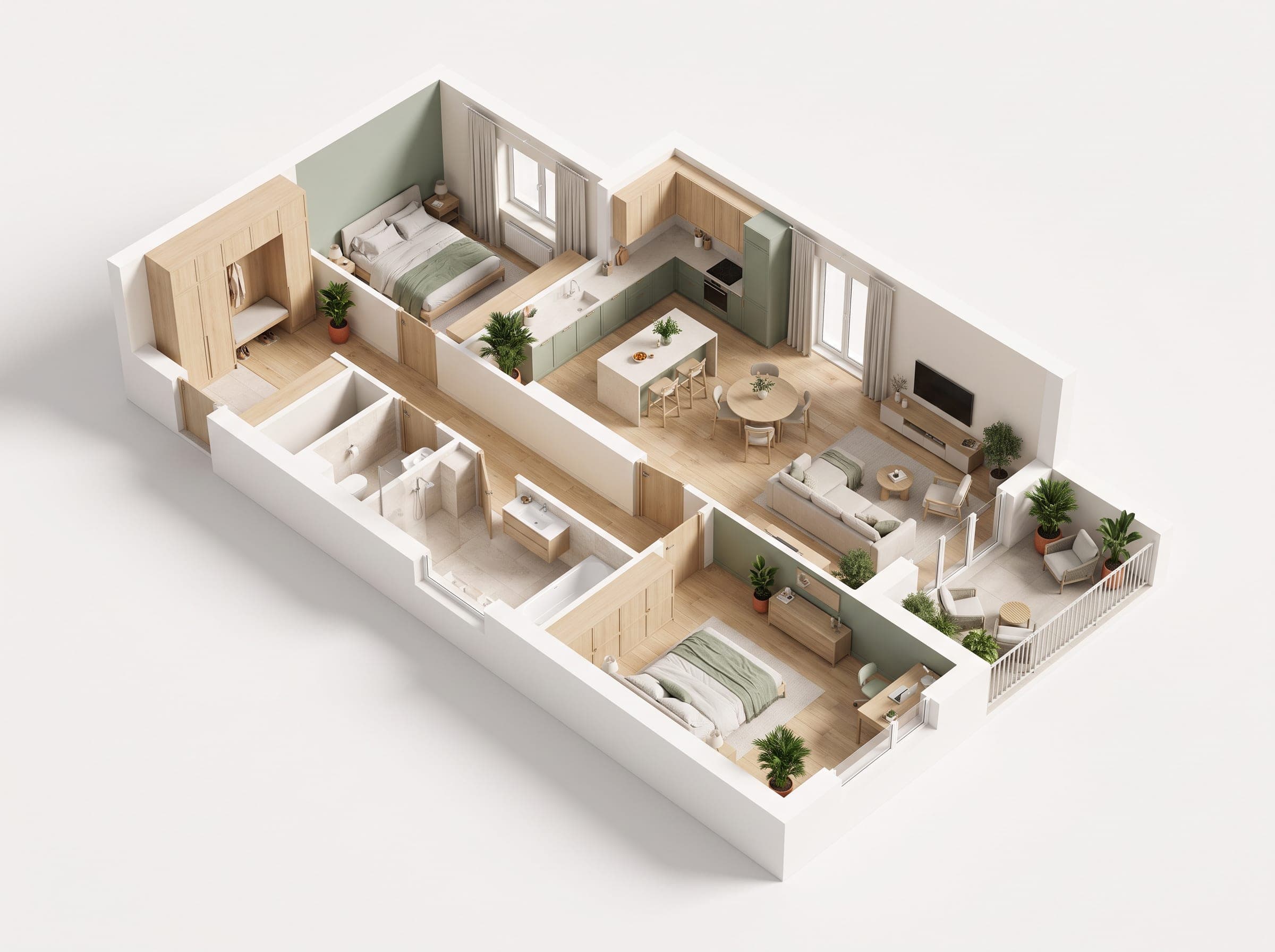 The main view of apartment A3