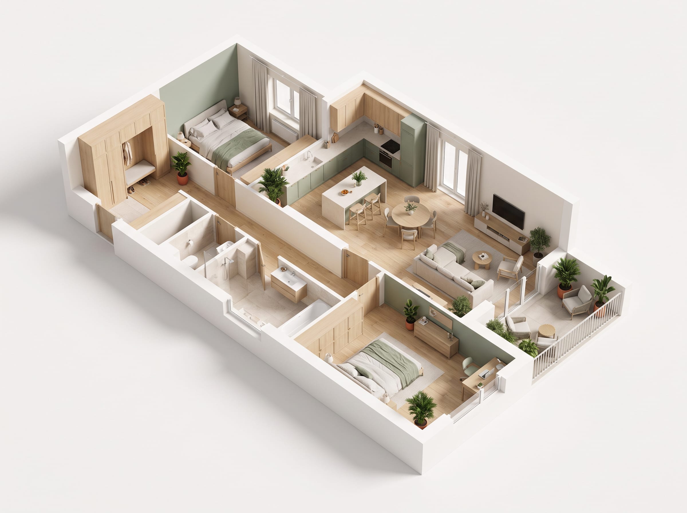 The main view of apartment A3